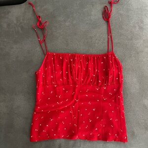 ARITZIA - Sunday Best red tank top with hearts, worn once!